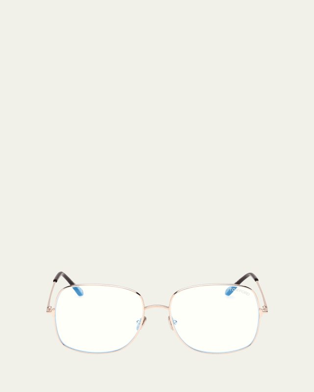Round Blue Block Optical Frames